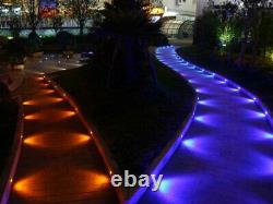 1-50x WIFI 26mm RGB LED Half Moon LED Decking Plinth Lighting Garden Path Lamps
