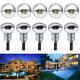 1/6/10/20/30/50pcs Half Moon Outdoor Yard Path Fence Led Deck Step Stair Lights