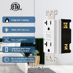15 Amp 20 Amp GFCI Outlet Ground Fault Circuit Interrupte LED Indicator Non-TR
