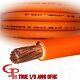 25 Ft True Awg 1/0 Gauge Ofc Copper Power Wire Orange Ground Cable Gp Car Audio