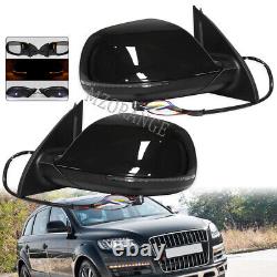 2x L+R Electric Fold Door Mirror WithAssist Light For Audi Q7 4LB 2010-2015 Heated