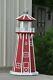 39 Octagon Electric And Solar Powered Poly Lumber Lighthouse (red / White Trim)