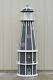 6' Octagon Electric And Solar Powered Poly Lumber Lighthouse (gray/white)