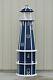 6' Octagon Electric And Solar Powered Poly Lumber Lighthouse (patriotblue/white)