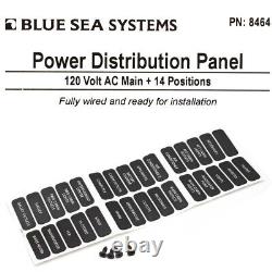 Blue Sea Boat AC Power Distribution Panel 8464 120V 14 Position