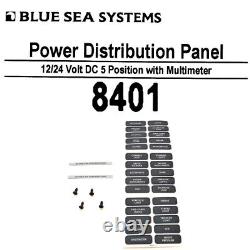 Blue Sea Boat Power Distribution Panel 8401 12/24V DC 5 Position