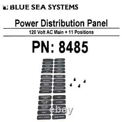 Blue Sea Systems Boat Power Distribution Panel 8485 120V AC 11 Position