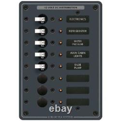 Blue Sea Systems Power Distribution Panel 8 position Accessory Panel