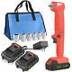 Electric Impact Wrench Powerful Cordless Ratchet Wrench With 2 Batteries Led Light