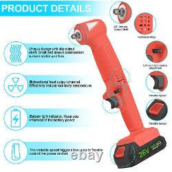 Electric Impact Wrench Powerful Cordless Ratchet Wrench With 2 Batteries LED light