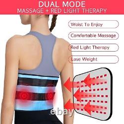 Electric Vibration Waist Belt LED Infrared Red Light Therapy For Pain Relief