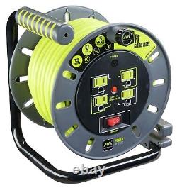 Electrical Power Outlet Extension Cord Reel Electric Cable Terminal Garage Light