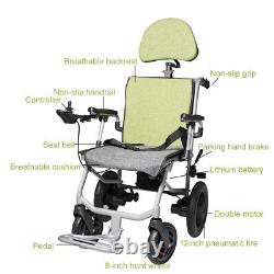 Foldable Mobility Aid Motorized Light Weight Electric Power Wheelchair 360° US