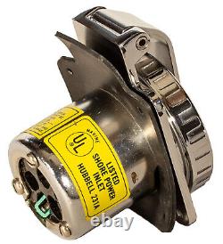 Hubbell Marine Twist Lock Shore Power Inlet 50A 125/250V 4-Wire Boat 63CM74