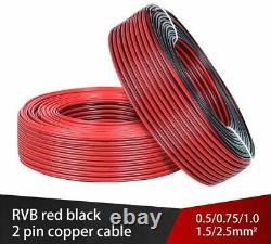 Insulated Electrical Flexible Cable Power Cord For LED Lights And Speaker 2 Pins