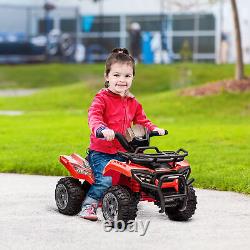 Kids Ride-on Four Wheeler ATV Car 6V Battery Powered With Lights for 18-36M, Red
