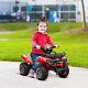 Kids Ride-on Four Wheeler Atv Car 6v Battery Powered With Lights For 18-36m, Red