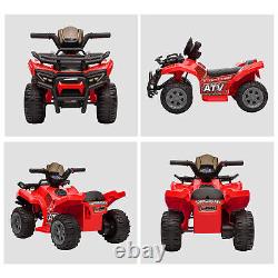 Kids Ride-on Four Wheeler ATV Car 6V Battery Powered With Lights for 18-36M, Red