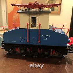 LGB Blue Beige Steeple Cab 2030E C7/EX+ WithBox, Track Or Catenary Power, G Scale