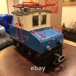 LGB Blue Beige Steeple Cab 2030E C7/EX+ WithBox, Track Or Catenary Power, G Scale