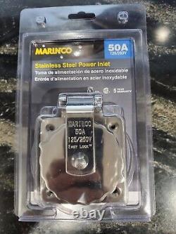 Marinco 50 AMP Easy Lock Power Inlet upc# 093344007736