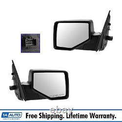 Mirror Power Puddle Light Textured Black Pair Set for Ford Explorer Sport Trac