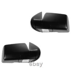 Mirror Power Puddle Light Textured Black Pair Set for Ford Explorer Sport Trac