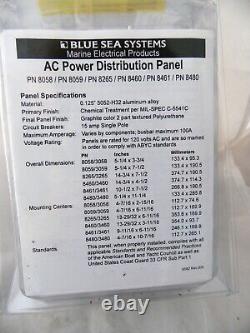 New Blue Sea 8059 Backlit Power Distribution Panel 120V AC, 8 Position