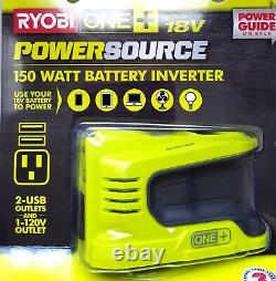 RYOBI RYi150BG 150Watt Powered Inverter Generator 18V With4 Ah Battery, Charger, Bag