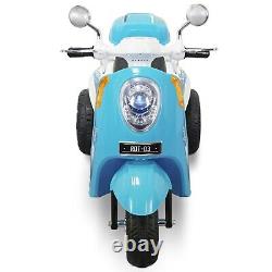 Ride On Scooter 6V Electric Toy Battery 3-Wheel Power Bicycle WithMusic, Horn, Light