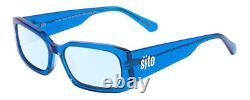 SITO SHADES ELECTRO VISION Unisex Blue Light Glasses Electric Blue Crystal 56 mm