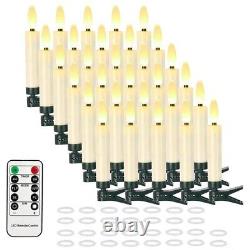 Set of 10 Christmas Flameless Electric LED Candles Clip-On Christmas Tree 3.5
