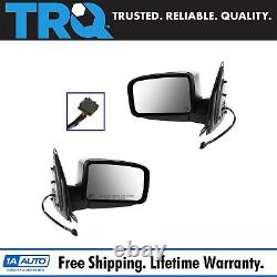 TRQ Mirror Power Heated Puddle Light Textured Black Pair for 2003 Expedition