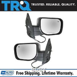 TRQ Mirrors Power Heated Chrome Memory Puddle Light Pair Set for Nissan Infiniti