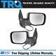 Trq Mirrors Power Heated Chrome Memory Puddle Light Pair Set For Nissan Infiniti