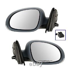 TRQ Mirrors Power Heated Turn Signal Puddle Light Pair Set for 05-10 VW Jetta