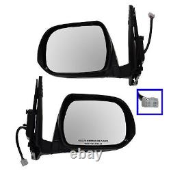 TRQ Power Heated Signal Puddle Light Mirror Pair Set of 2 Kit for Toyota 4Runner