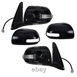 TRQ Power Heated Signal Puddle Light Mirror Pair Set of 2 Kit for Toyota 4Runner
