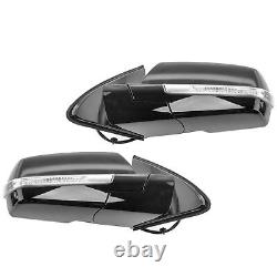 TRQ Upgrade Large Mirror Power Heated LED Signal Marker Light Black Pair for GM