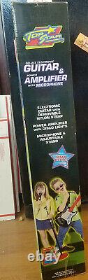 Top Star Deluxe Electric Guitar & Power Amplifier with Microphone Disco Lights
