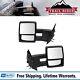 Trail Ridge Tow Mirror Power Heated Signal Puddle Light Black Pair Set For F150