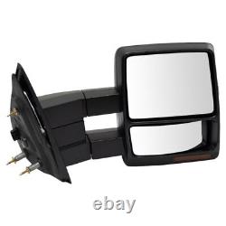 Trail Ridge Tow Mirror Power Heated Signal Puddle Light Black Pair Set for F150
