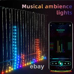 Twinklying GJJL Christmas Net Lights Curtain(400 RGB LED 16 Million Colour) 3x3m