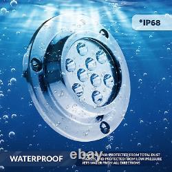 Underwater Lights LED Transom Light for Boat High Power Blue LED, 12V 2-Pack