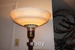 VTG 1930s 6' ft FLOOR LAMP Torchiere E39 300W Mogul 3-WAY BULB Socket Edison