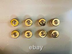 Vintage Antique Brass Ceramic 2 Way Electric Switch Button Set of 10