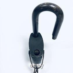 Vtg PUGET SOUND POWER & LIGHT Best Brass Padlock Unlocked Lock with Chain Fob RARE