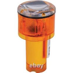Yellow Marker Light Boat Marine Flashing Solar Powered Photocell Activated