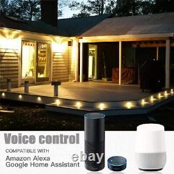 1.38 Lumières de terrasse LED Wifi Bluetooth pour jardin en forme de demi-lune pour escaliers et porche