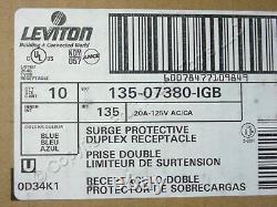 10 Prises de courant Leviton LED ALARM ISOLATED GROUND BLEU 20A 7380-IGB